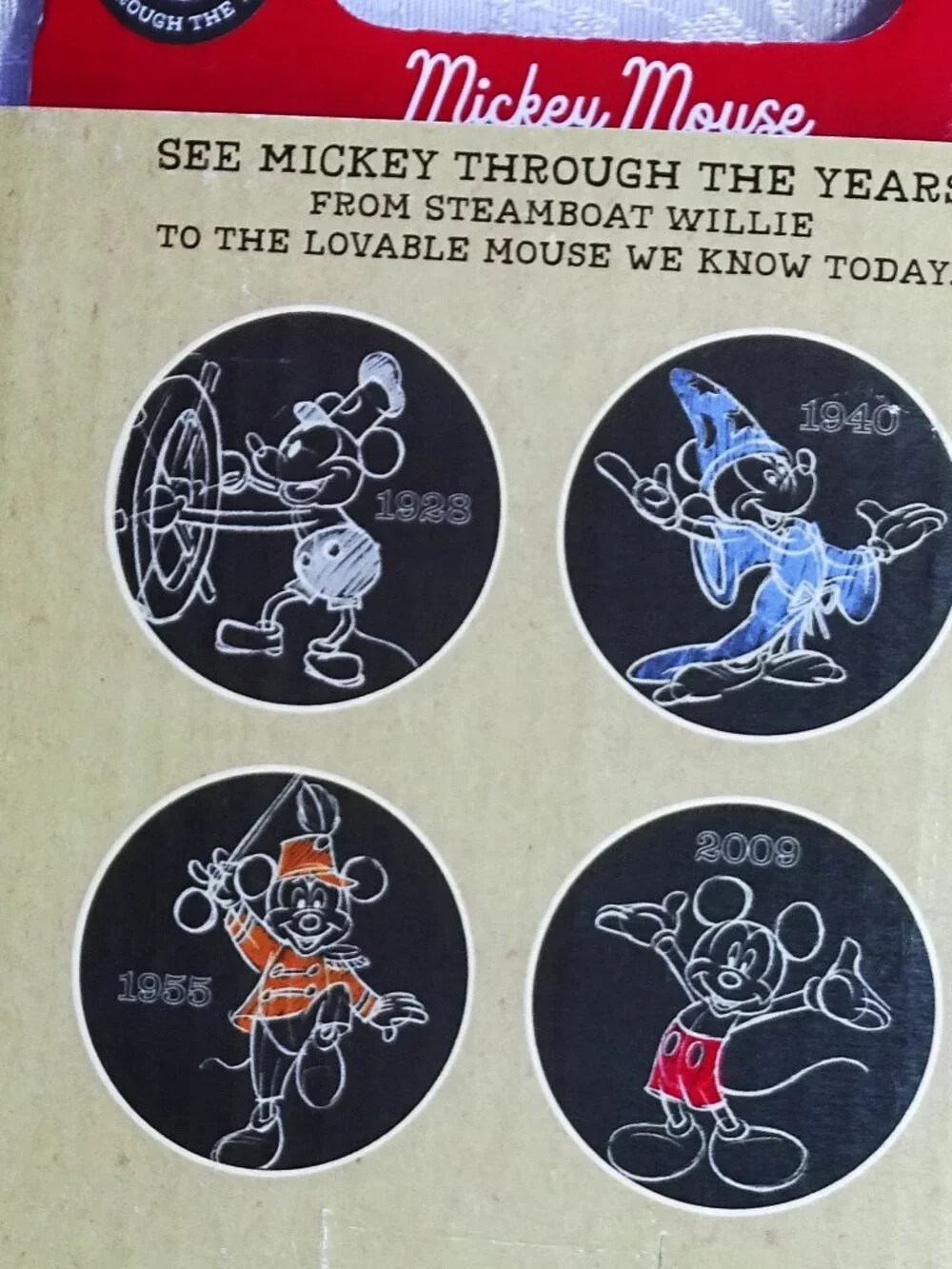 Disney Mickey Through the Years Ceramic Coasters from Hallmark